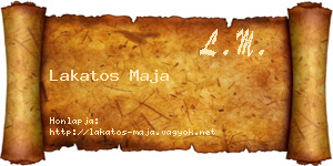 Lakatos Maja névjegykártya