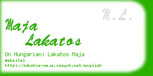 maja lakatos business card